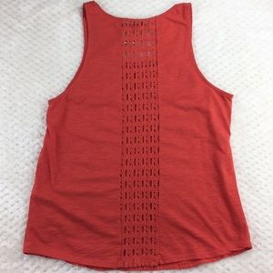 Lucky Brand Woven Back Panel Tank Top